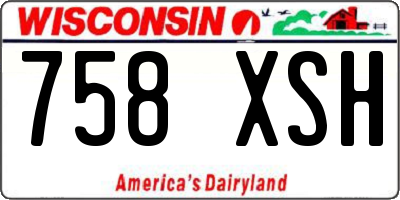 WI license plate 758XSH