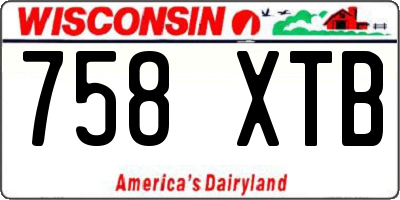 WI license plate 758XTB