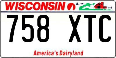 WI license plate 758XTC