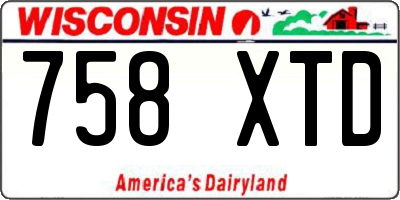 WI license plate 758XTD