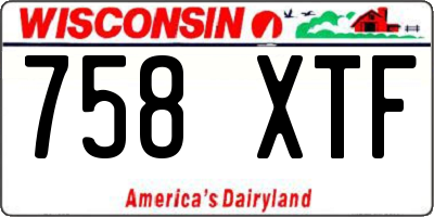 WI license plate 758XTF