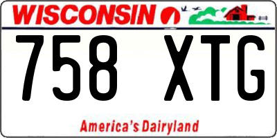 WI license plate 758XTG