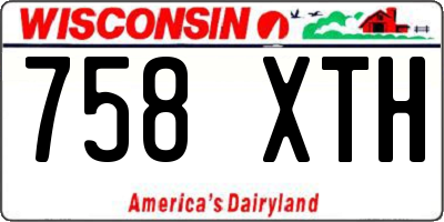 WI license plate 758XTH