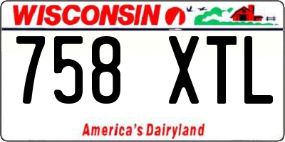WI license plate 758XTL