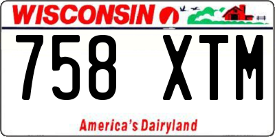 WI license plate 758XTM