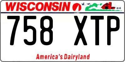 WI license plate 758XTP