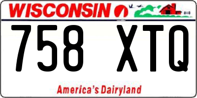 WI license plate 758XTQ