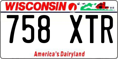 WI license plate 758XTR