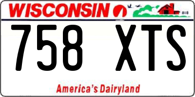 WI license plate 758XTS