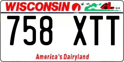 WI license plate 758XTT