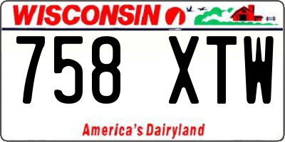 WI license plate 758XTW