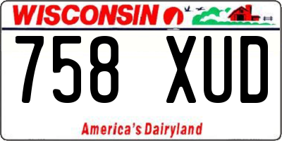 WI license plate 758XUD