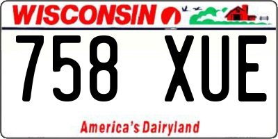 WI license plate 758XUE