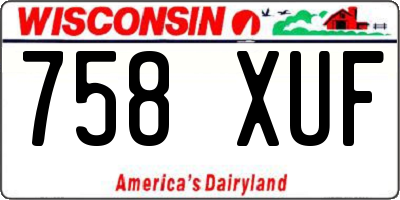 WI license plate 758XUF