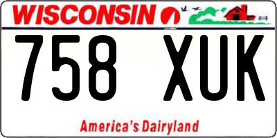 WI license plate 758XUK