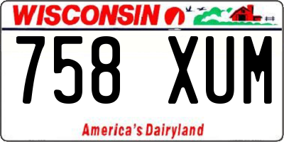 WI license plate 758XUM