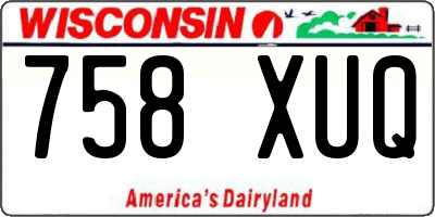 WI license plate 758XUQ