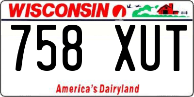 WI license plate 758XUT