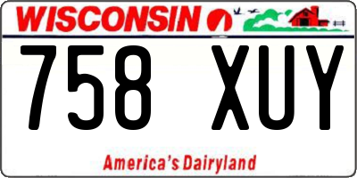 WI license plate 758XUY