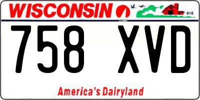 WI license plate 758XVD