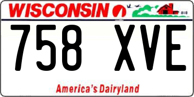 WI license plate 758XVE