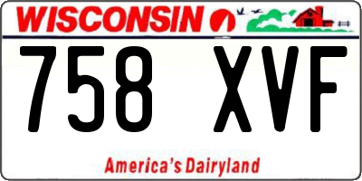 WI license plate 758XVF