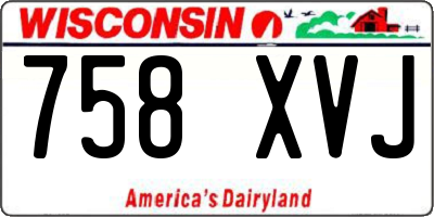 WI license plate 758XVJ