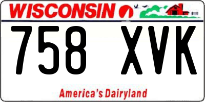 WI license plate 758XVK