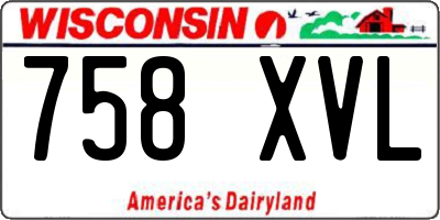 WI license plate 758XVL