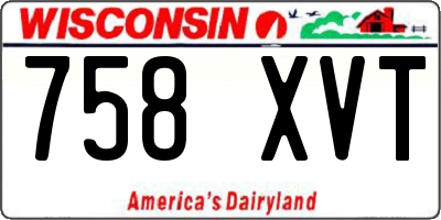 WI license plate 758XVT