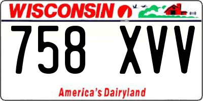 WI license plate 758XVV