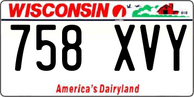WI license plate 758XVY