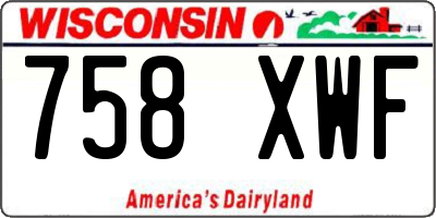 WI license plate 758XWF