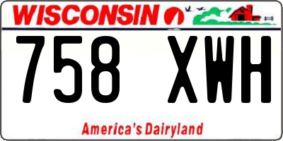 WI license plate 758XWH