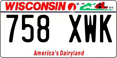 WI license plate 758XWK