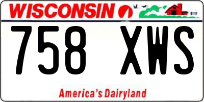 WI license plate 758XWS