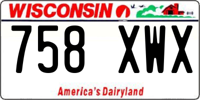 WI license plate 758XWX