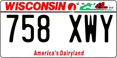 WI license plate 758XWY