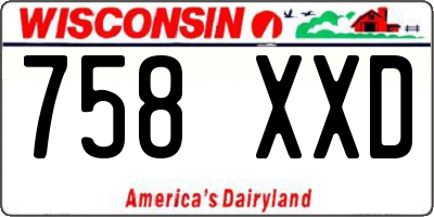 WI license plate 758XXD