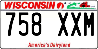 WI license plate 758XXM