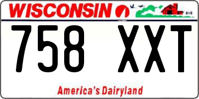 WI license plate 758XXT