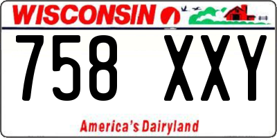 WI license plate 758XXY