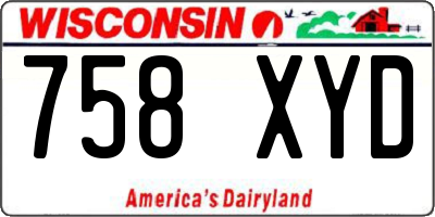 WI license plate 758XYD