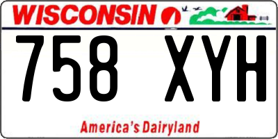 WI license plate 758XYH