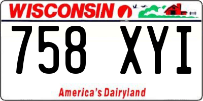 WI license plate 758XYI