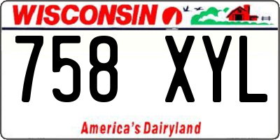 WI license plate 758XYL