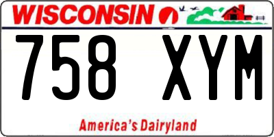 WI license plate 758XYM
