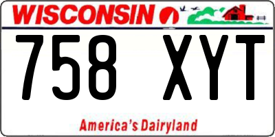 WI license plate 758XYT