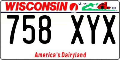 WI license plate 758XYX