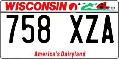 WI license plate 758XZA